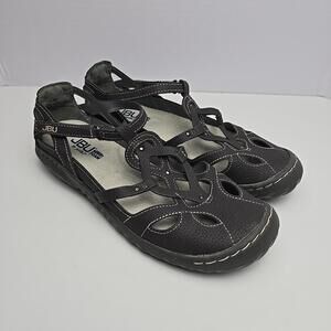 JBU by Jambu Sydney Dark Gray Closed Toe Strappy Sandals Women's Size 8.5M